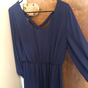 Navy blue cross back dress